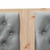 vidaXL Headboard Other Brown and light grey 180 cm Solid pine wood