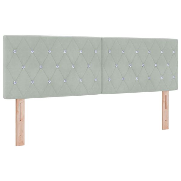 vidaXL Headboard with Headboard Light Grey 160 cm Faux Leather