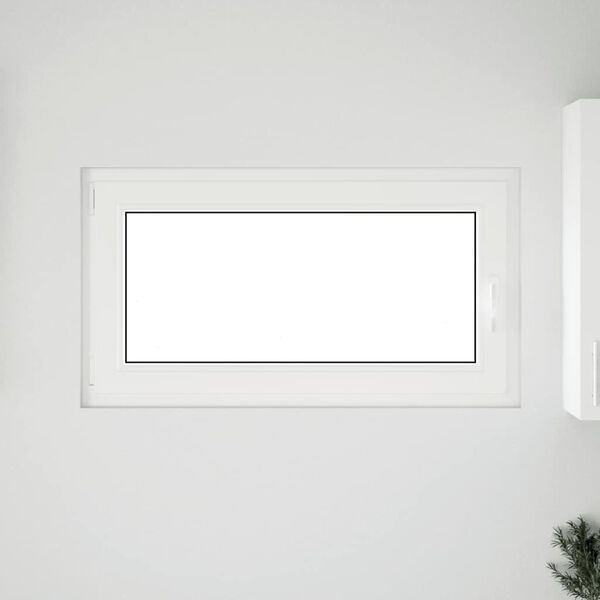 vidaXL Basement Window "RISOR" 110x70 cm Tilt&Turn DIN Left White