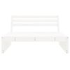vidaXL Garden Middle Sofa White 120x80 cm Solid Wood Pine