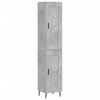vidaXL Highboard Concrete Grey 34.5x34x180 cm Engineered Wood