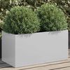 vidaXL Planter Silver 62x30x29 cm Galvanised Steel