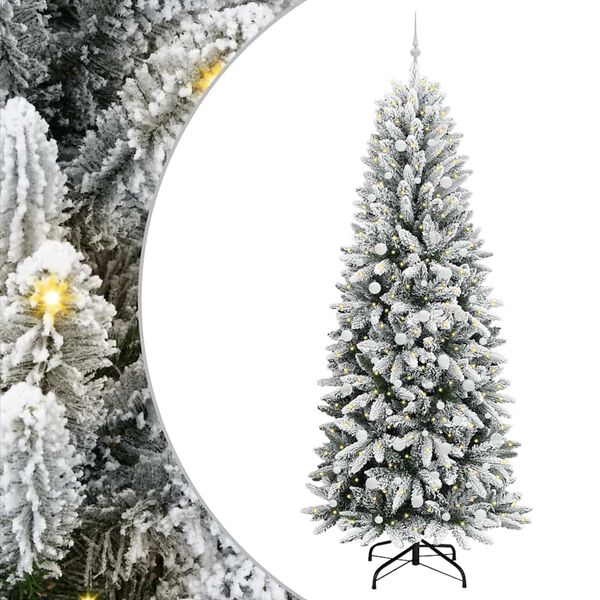vidaXL Artificial Christmas Tree with 300 LEDs White 93 x 93 x 240 cm