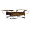 vidaXL Coffee Table Smoked Oak 95x95x45 cm Engineered Wood and Metal