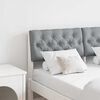 vidaXL Upholstered Headboard Light Grey 120 cm Solid Pine Wood