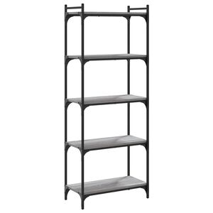vidaXL Bookcase 5-Tier Grey Sonoma 60x30x154 cm Engineered Wood