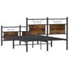 vidaXL Bed Frame without Mattress Smoked Oak 120x200 cm Engineered Wood