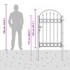 vidaXL Fence Gate with Arched Top Steel 104x150 cm Black