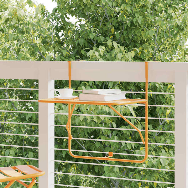 vidaXL Balcony Table Yellow 60x40 cm Steel