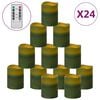 vidaXL Led Candle | Set of 24 | Mint | Wax (outside), Plastic (inside) | Small