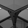 vidaXL Coffee Tables with Transparent Glass Top 2 pcs 50x50x45 cm Steel