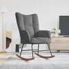 vidaXL Rocking Chair Dark Grey Velvet