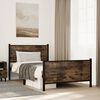 vidaXL Metal Bed Frame without Mattress Smoked Oak 100x200 cm