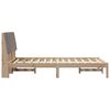vidaXL Bed Frame with Headboard Brown 120 x 200 cm Solid Pine Wood