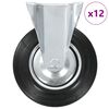 vidaXL 12 pcs Fixed Casters 200 mm
