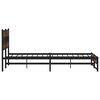 vidaXL Metal Bed Frame without Mattress Brown Oak 193x203 cm