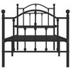 vidaXL Metal Bed Frame without Mattress with Footboard Black 75x190cm