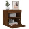 vidaXL TV Wall Cabinet with LED Lights Brown Oak 40x30x40 cm