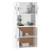 vidaXL Highboard High Gloss White Engineered Wood