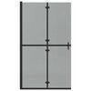 vidaXL Walk-In Shower Wall Folding Black 110 x 6.5 x 190 cm