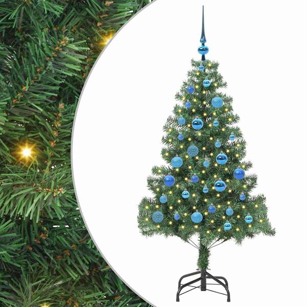 vidaXL Christmas Tree with 150 LEDs with Stand Green 150 cm PVC