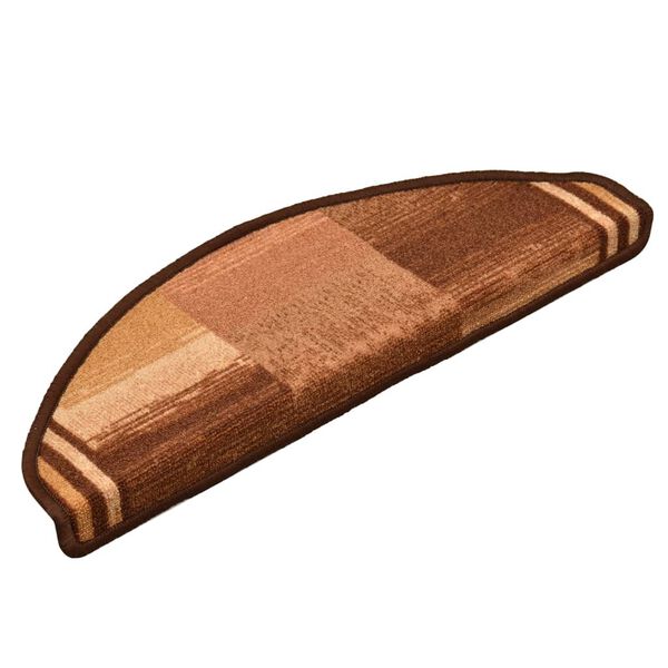 vidaXL Stair Mats Self-adhesive 10 pcs 65x21x4 cm Brown