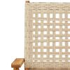 vidaXL 5 Piece Garden Dining Set Beige Poly Rattan and Solid Wood