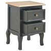 vidaXL Bedside Cabinets 2 pcs Black 35x30x49 cm MDF