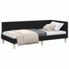 vidaXL Corner Bed Frame with Headboard Black 90 cm x 200 cm Velvet