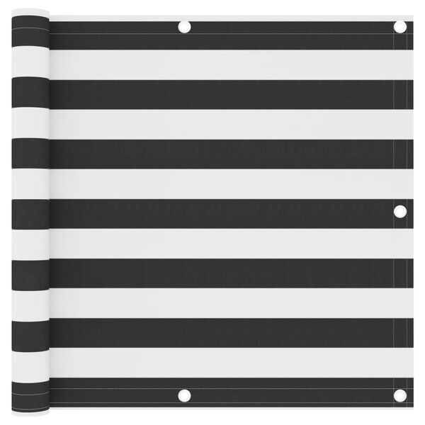 vidaXL Balcony Screen Anthracite and White 90x600 cm Oxford Fabric