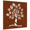 vidaXL Garden Wall Decoration 55x55 cm Corten Steel Tree Design