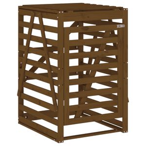 vidaXL Wheelie Bin Storage Honey Brown 84x90x128.5 cm Solid Wood Pine