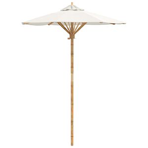 vidaXL Garden Parasol Cream White &Oslash; 150 x 210 cm Bamboo