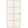 vidaXL Interior Door Slim Golden 102.5x201.5 cm Tempered Glass and Aluminium