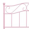 vidaXL Bed Frame without Mattress Pink Metal 90x200 cm