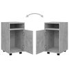 vidaXL Side Cabinet with Wheels Concrete Grey 33x38x60 cm Engineered Wood