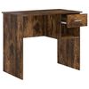 vidaXL Desk with Drawer Smoked Oak 90 x 49 x 75 cm Engineered Wood