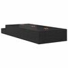 vidaXL Storage Bed Frame with Drawer Black Oak 90 cm Engineered Wood
