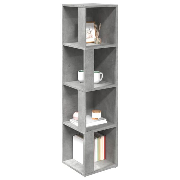 vidaXL Corner Cabinet Concrete Grey 33x33x132 cm Engineered Wood