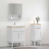 vidaXL Bathroom Furniture Set FLORO 2 pcs White Solid Pine Wood