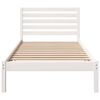 vidaXL Bed Frame with Headboard White 90 x 190 cm Solid Pine Wood