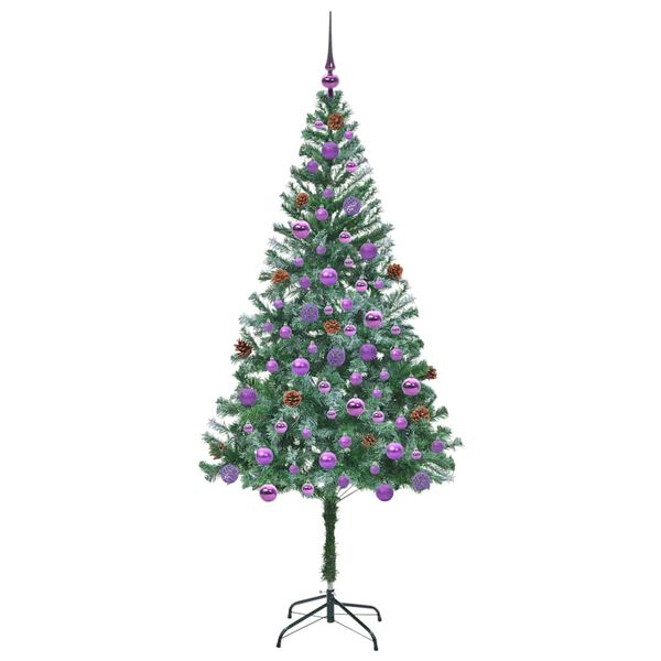 vidaXL Artificial Christmas Tree with Stand Green 180 cm PVC and Steel
