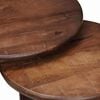 vidaXL Nesting Tables 2 pcs Dark Brown Solid Mango Wood