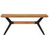 vidaXL Dining Bench 110x40x46 cm Solid Wood Acacia and Steel