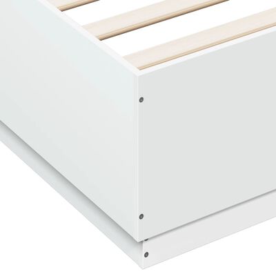 vidaXL Bed Frame White 140x200 cm Engineered Wood