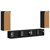 vidaXL TV Cabinet Set 4 pcs Black Engineered Wood