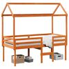 vidaXL High Sleeper Bed without Mattress Wax Brown 90x190 cm Single Solid Wood Pine