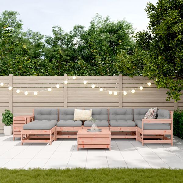 vidaXL 9 Piece Garden Sofa Set Solid Wood Douglas Fir