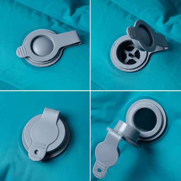 vidaXL Self Inflating Camping Mattress with Pillows 2-Person Blue