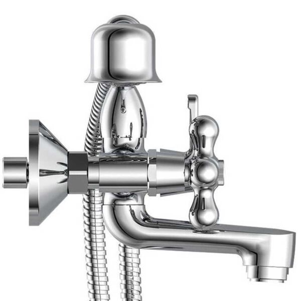 SCH&Uuml;TTE 2-Handle Bath Mixer with Hand Shower ELK Chrome